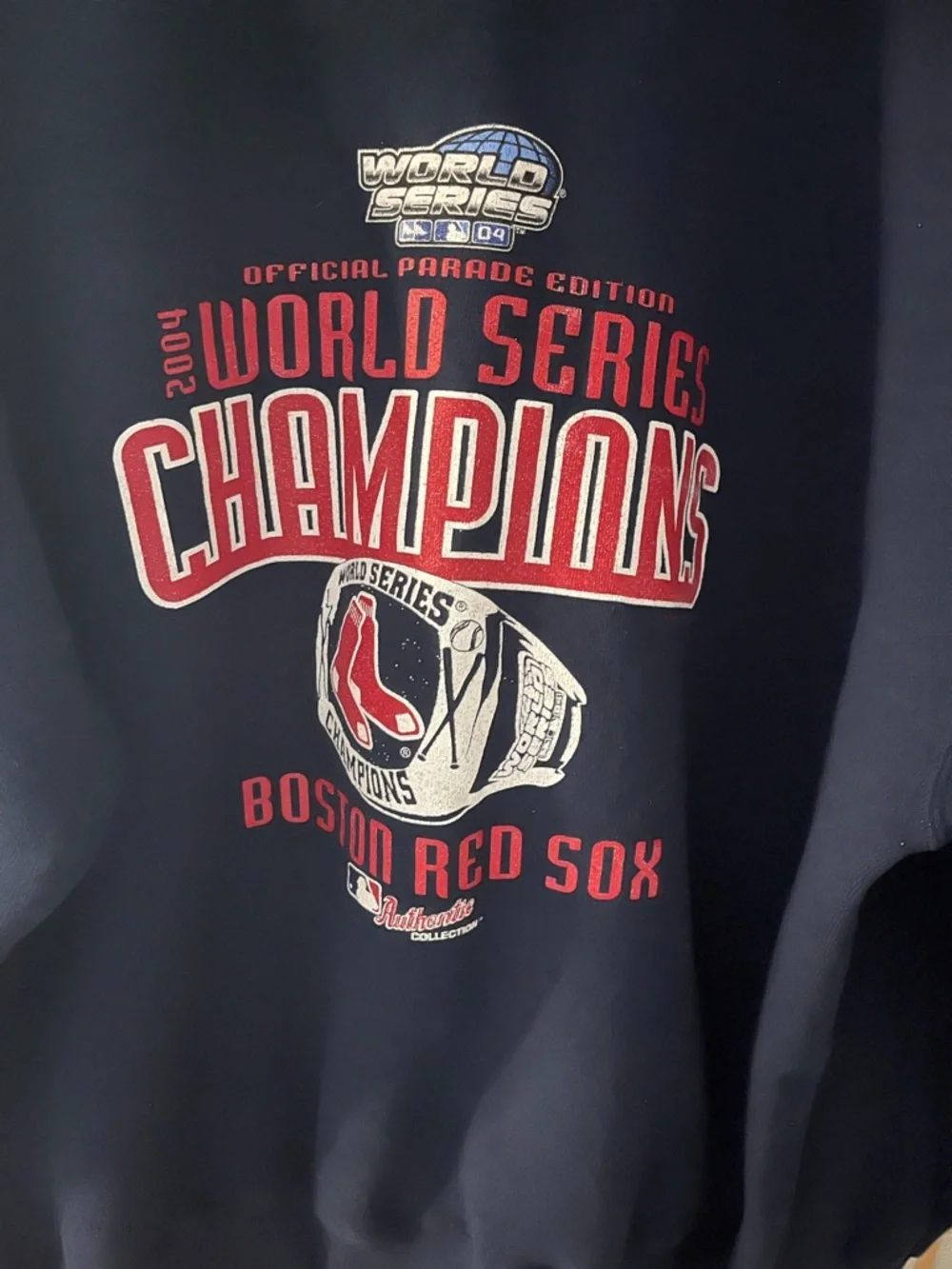 Vintage Boston Red Sox Sweatshirt Men XL 2004 World Series Champions Delta Y2K